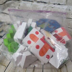 1.22 LB Learning Resources Figure Set Houses Kids Trees Fence Fire Ext. Homeschl